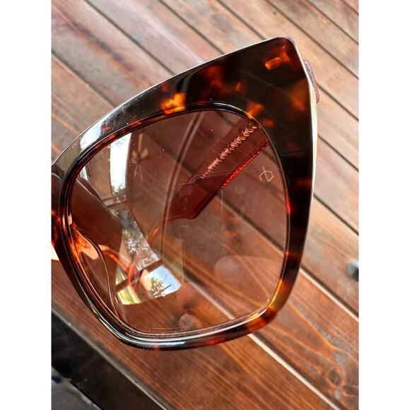 Rag & Bone Havana Tortoise Cat Eye Sunglasses RNB1009 - Picture 4 of 16